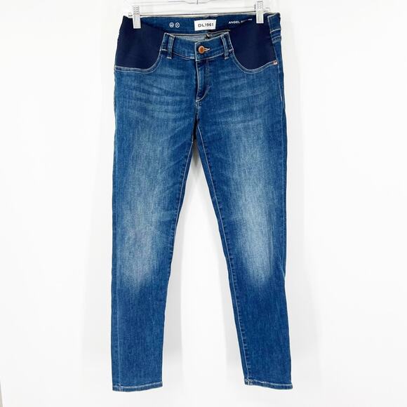 DL1961 Angel Maternity Ankle Skinny Jeans in Everglade - Picture 1 of 7